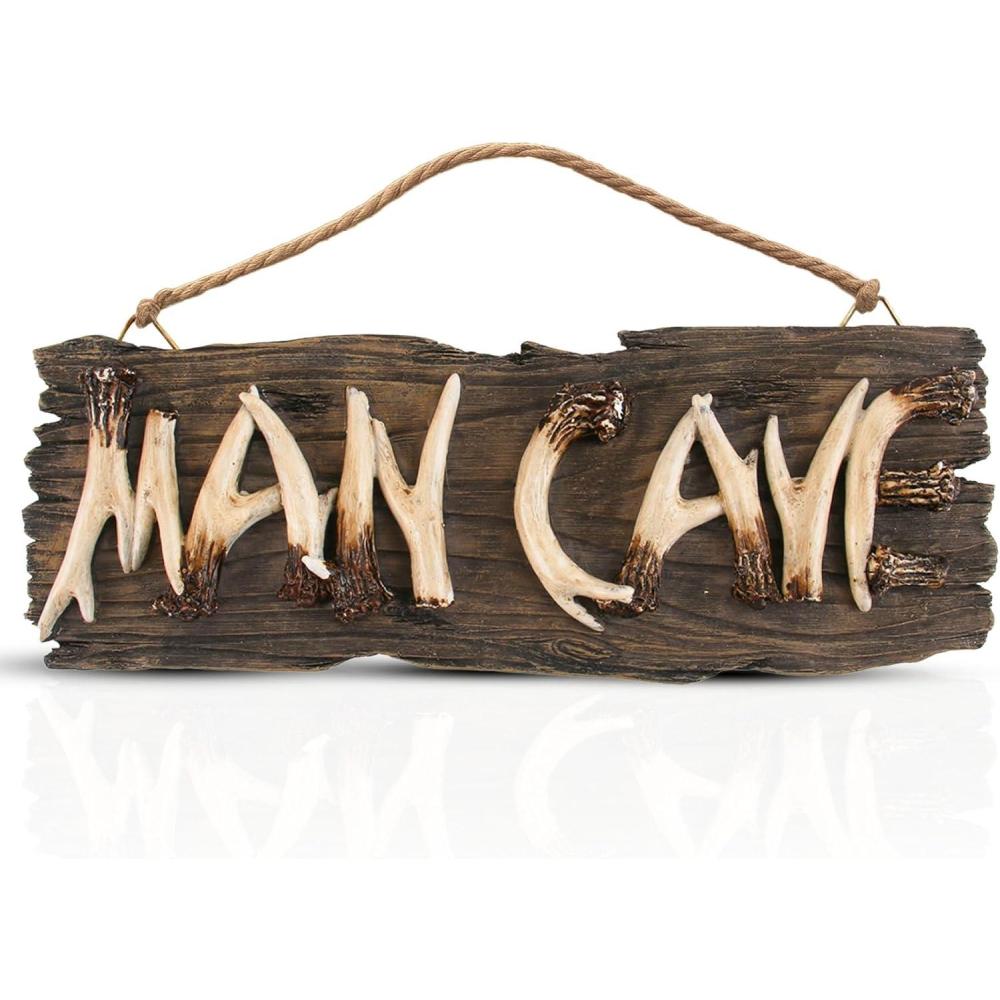 image:imageMan Cave Hanging Wall Sign Rustic Wooden Wall Plaque Decor for Mancave Cool Novelty Gift for Men