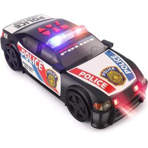 Liberty Imports Motorized Police Cruiser Kids Toy Cop Car Electric Model Rush & Rescue Vehicle 1/16 Scale with Button Activated Forward Reverse Motion, Siren Sounds and Flashing Lights