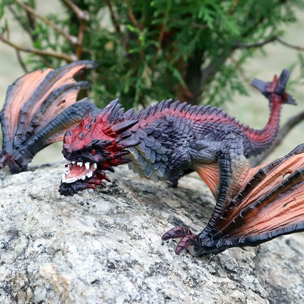 image:image8 Dragon Toy Figure Realistic Plastic Ancient Mythological Fire Creature Model Decoration Collector Figurine for Kids Adults
