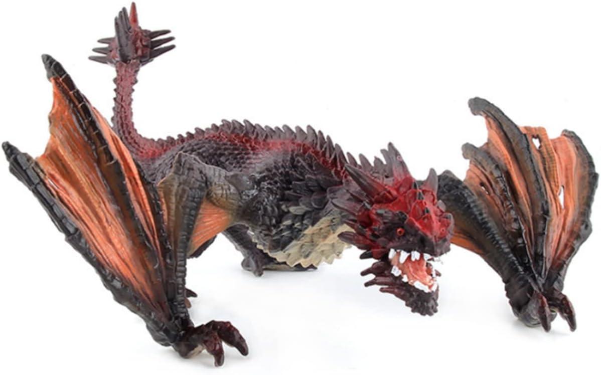 image:image8 Dragon Toy Figure Realistic Plastic Ancient Mythological Fire Creature Model Decoration Collector Figurine for Kids Adults