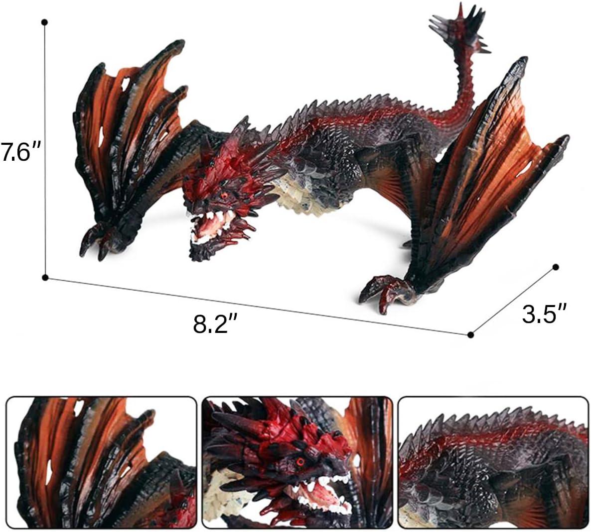 image:image8 Dragon Toy Figure Realistic Plastic Ancient Mythological Fire Creature Model Decoration Collector Figurine for Kids Adults