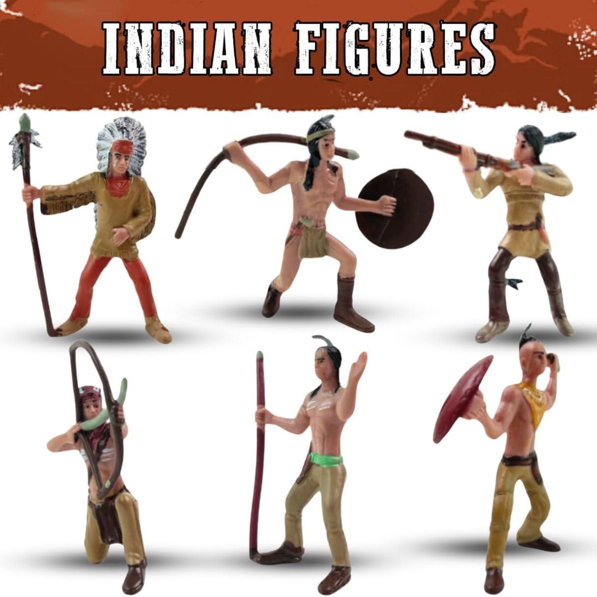 image:imageLiberty Imports 12 PCS Cowboy and Indian Figures Mini Wild West and Native American Toy Figurines with Realistic Details Western Cake Toppers Party Favors for Kids