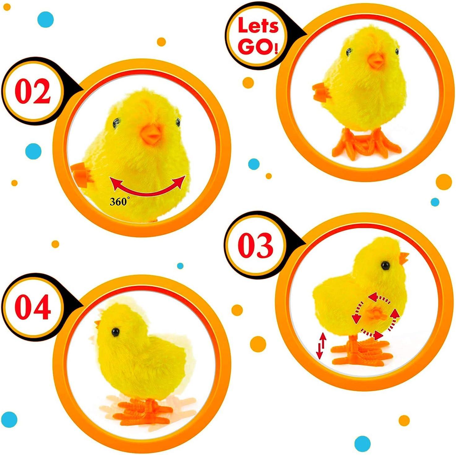 image:imageLiberty Imports 12 Pack WindUp Chicks Fluffy Jumping Chicken Ducklings Bulk Wind Up Novelty Easter Party Favors Kids Toys ChickensChickens