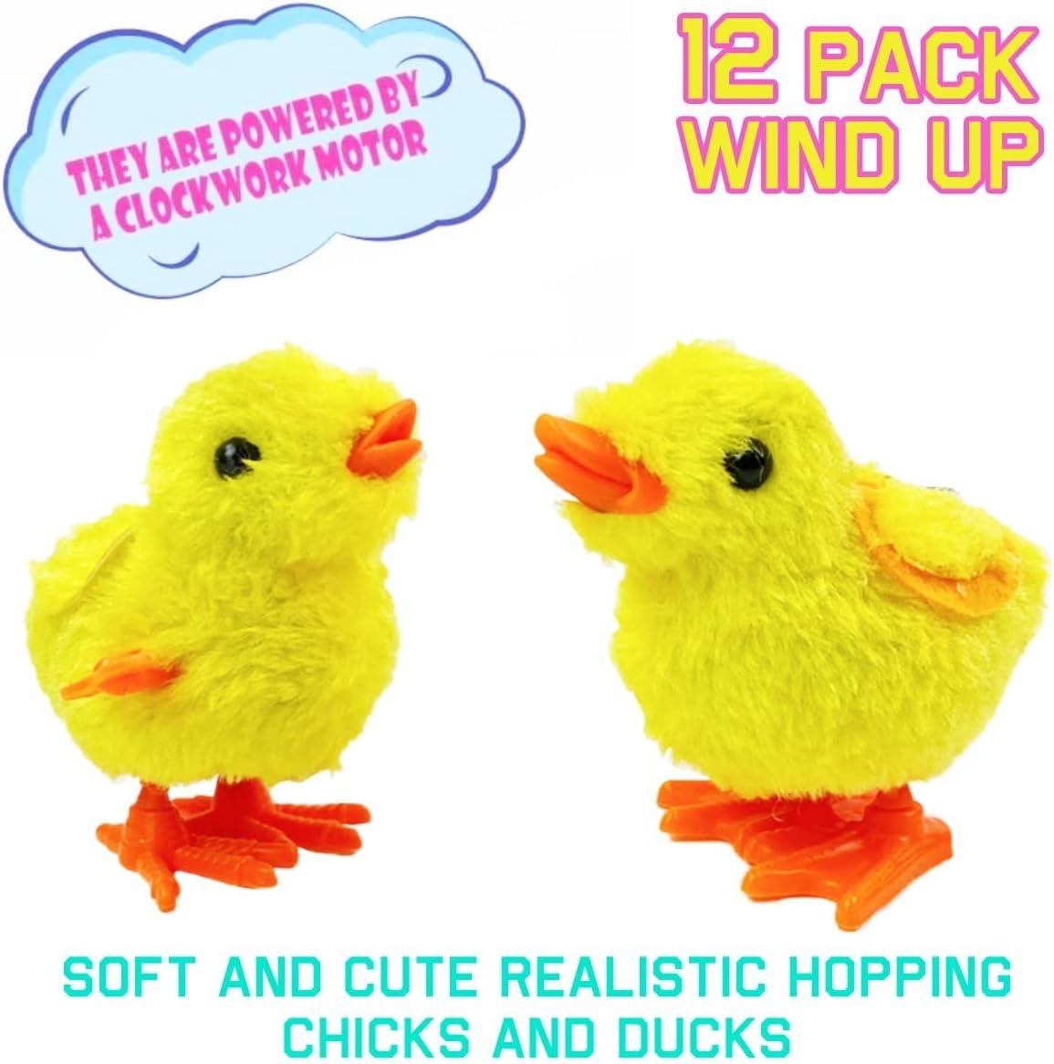 image:imageLiberty Imports 12 Pack WindUp Chicks Fluffy Jumping Chicken Ducklings Bulk Wind Up Novelty Easter Party Favors Kids Toys ChickensChickens