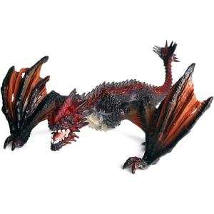 8″ Dragon Toy Figure, Realistic Plastic Ancient Mythological Fire Creature Model Decoration Collector Figurine for Kids, Adults