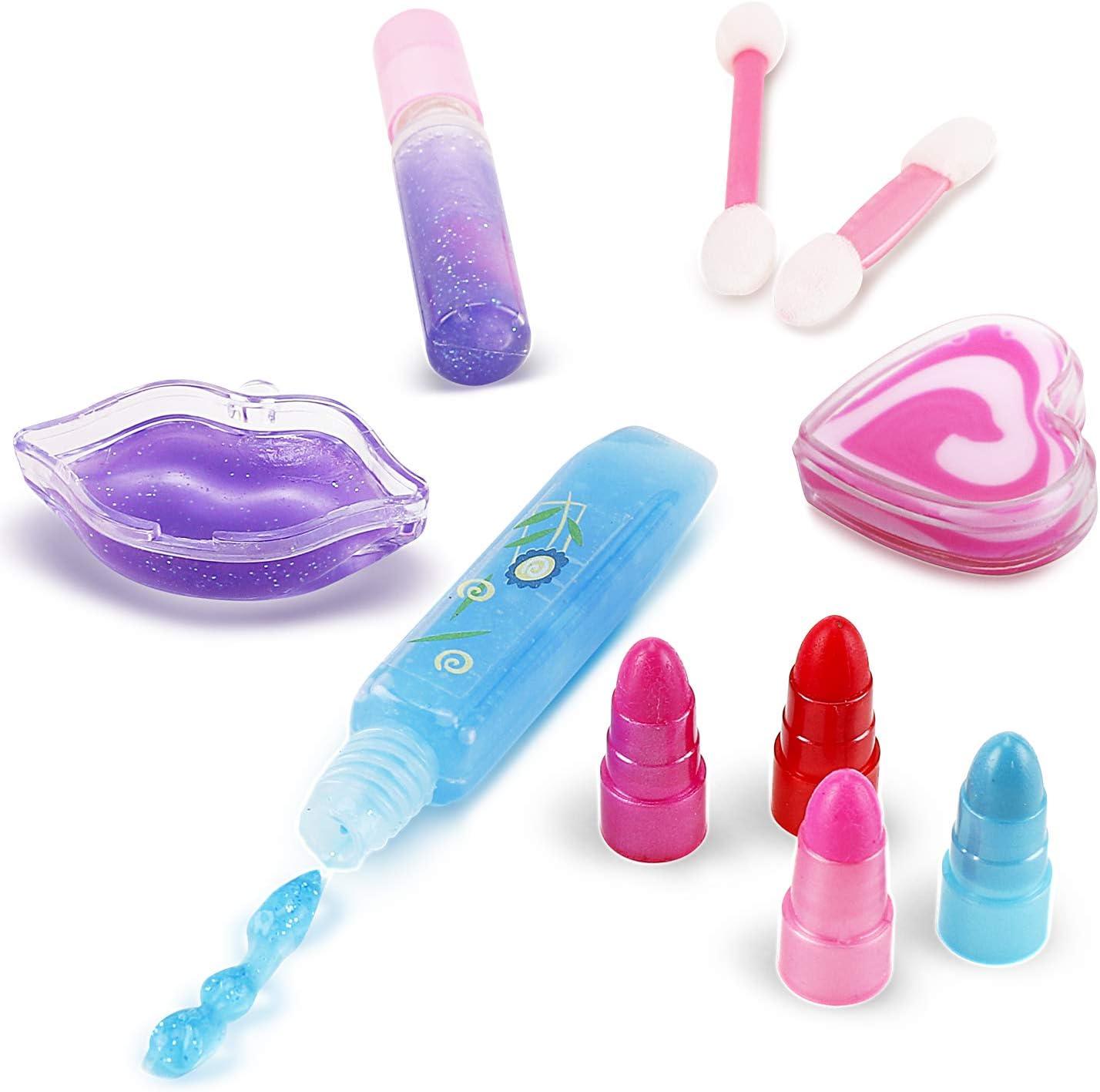 image:imagePetite Girls Heart Shaped Cosmetics Play Set Kids Makeup Kit for Girls Washable Toddler Pretend Play Makeup Set