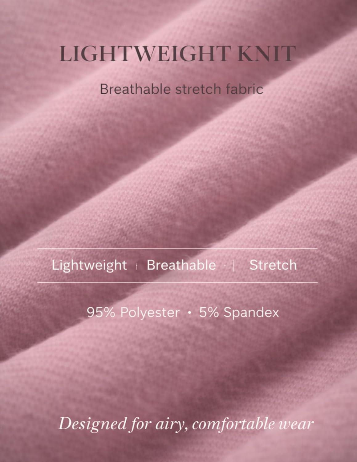 image:imageLiberty Pro Petite Womens Pajama Pants 26 Inseam Lightweight Ankle Length Wide Leg High Waisted Lounge Pants with PocketsDusty Rose
