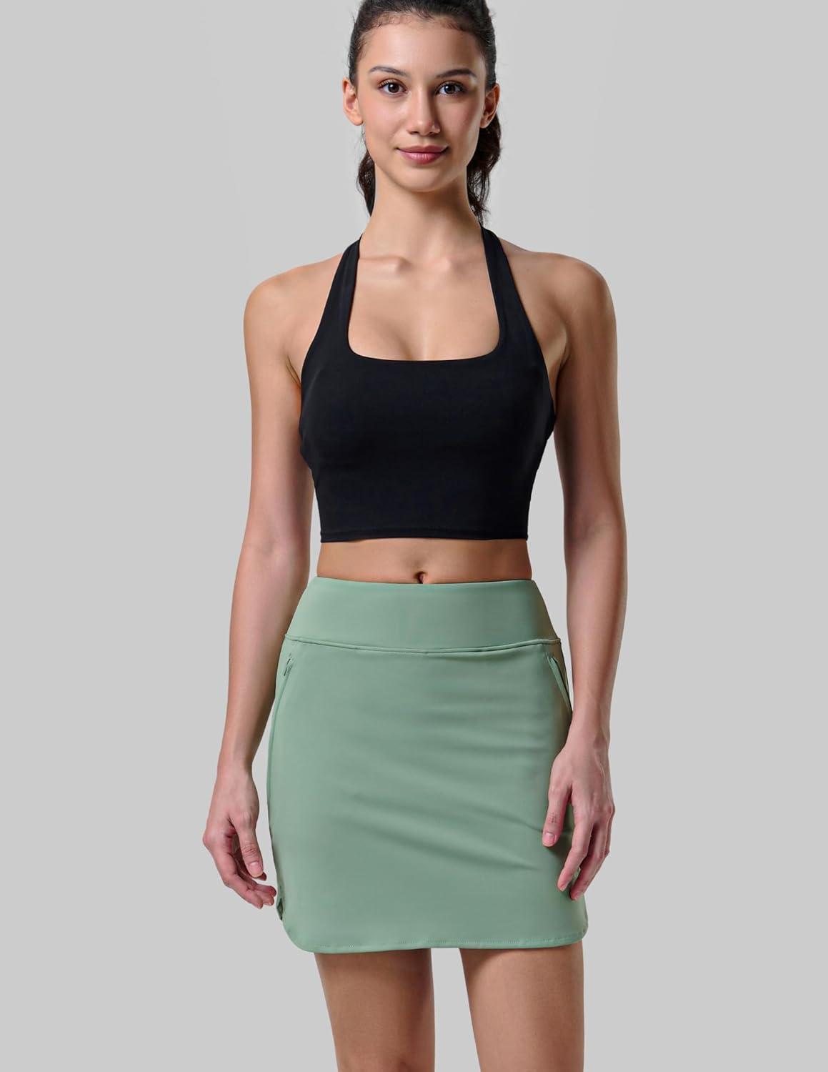 image:image3 Pack Womens Active Skorts with Pockets High Waist Athletic Skirts with Builtin Shorts for Tennis Golf WorkoutLilacNavySage Green