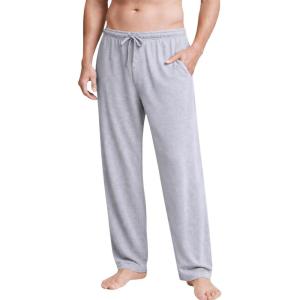 Men’s Pajama Pants with Short Length 27″ Inseam, Soft Lightweight Lounge Sleep Pants with Pockets and Fly(Grey)