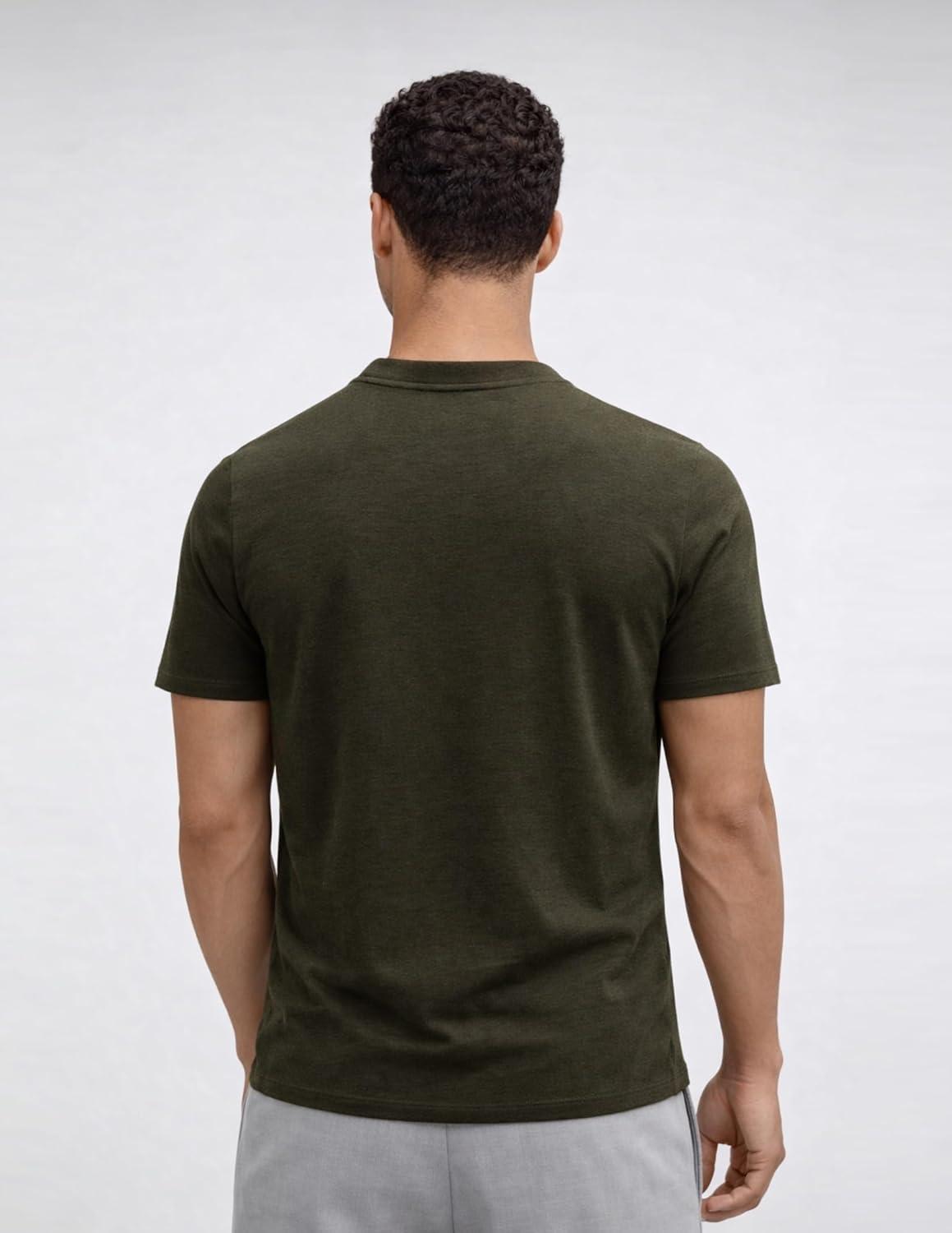 image:imageLiberty Pro 3Pack Mens Casual Henley Shirts Comfort Soft Stretch Tees Relaxed Fit 3Button Summer TShirtsIvoryBlackOlive Green