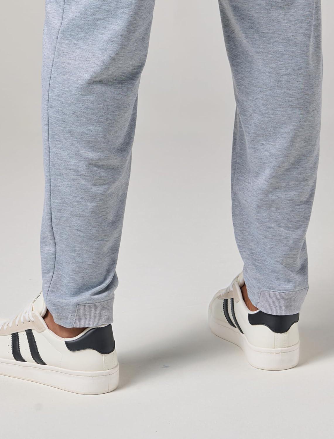 image:imageLiberty Pro 2 Pack Mens Joggers for Shorter Men 29 Inseam Sweatpants with Zip Pockets Regular Fit Tapered Workout PantsGrayBlack