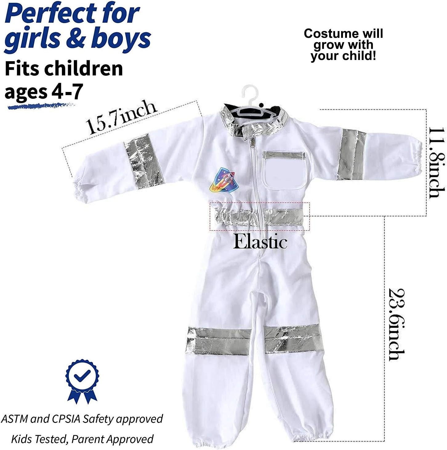 image:imageLiberty Imports Childrens Astronaut Space Costume Space Pretend Dress Up Role Play Set for Kids Cosplay Ages 47